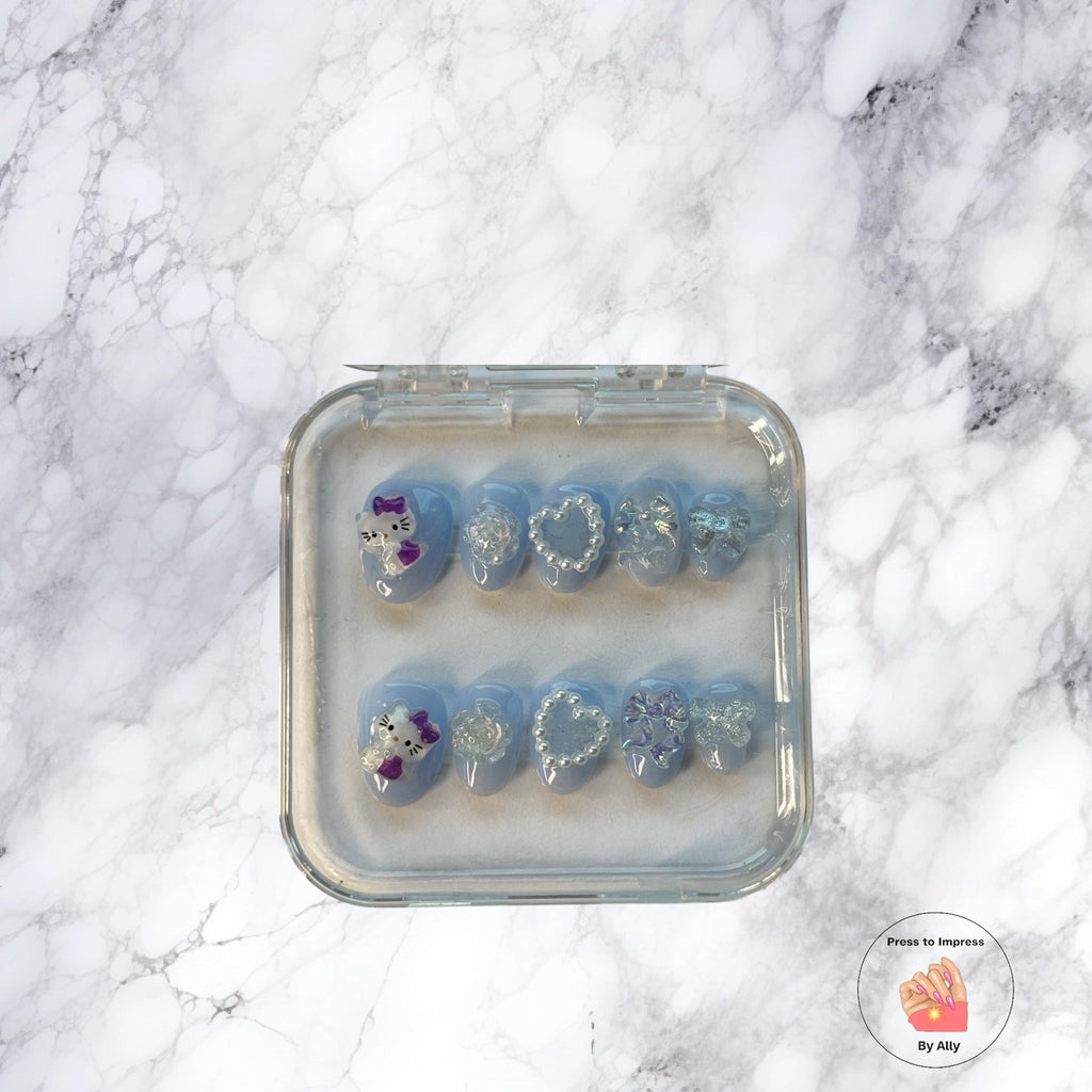 💎 Blue Kitty Charm Press to impress