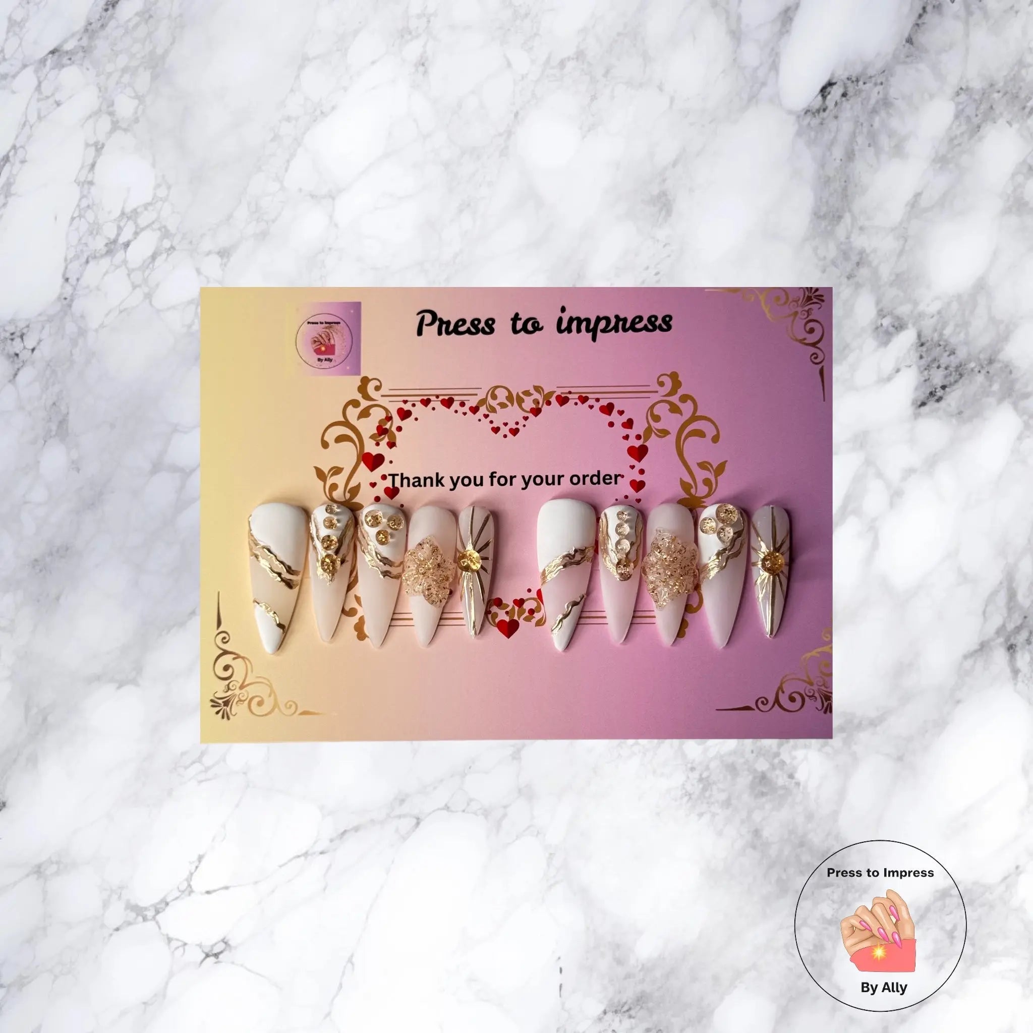 Golden Veins Press to impress