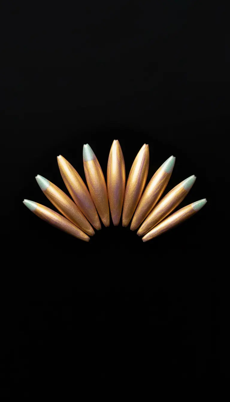 Liquid Gold Stiletto Nails