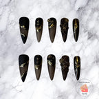 Dark Elegance Nails Press to impress