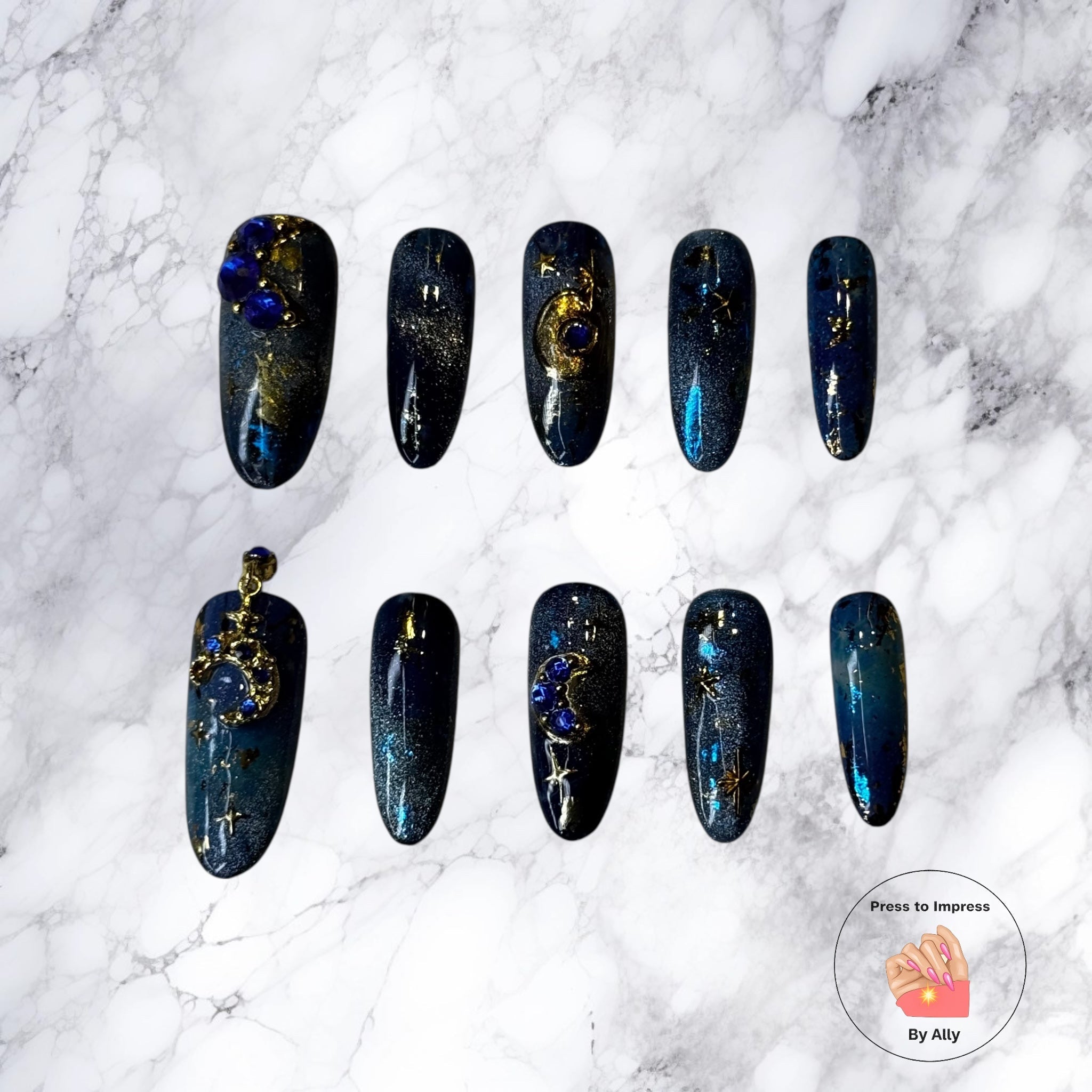 Bold statement press-on nails with elevated finish