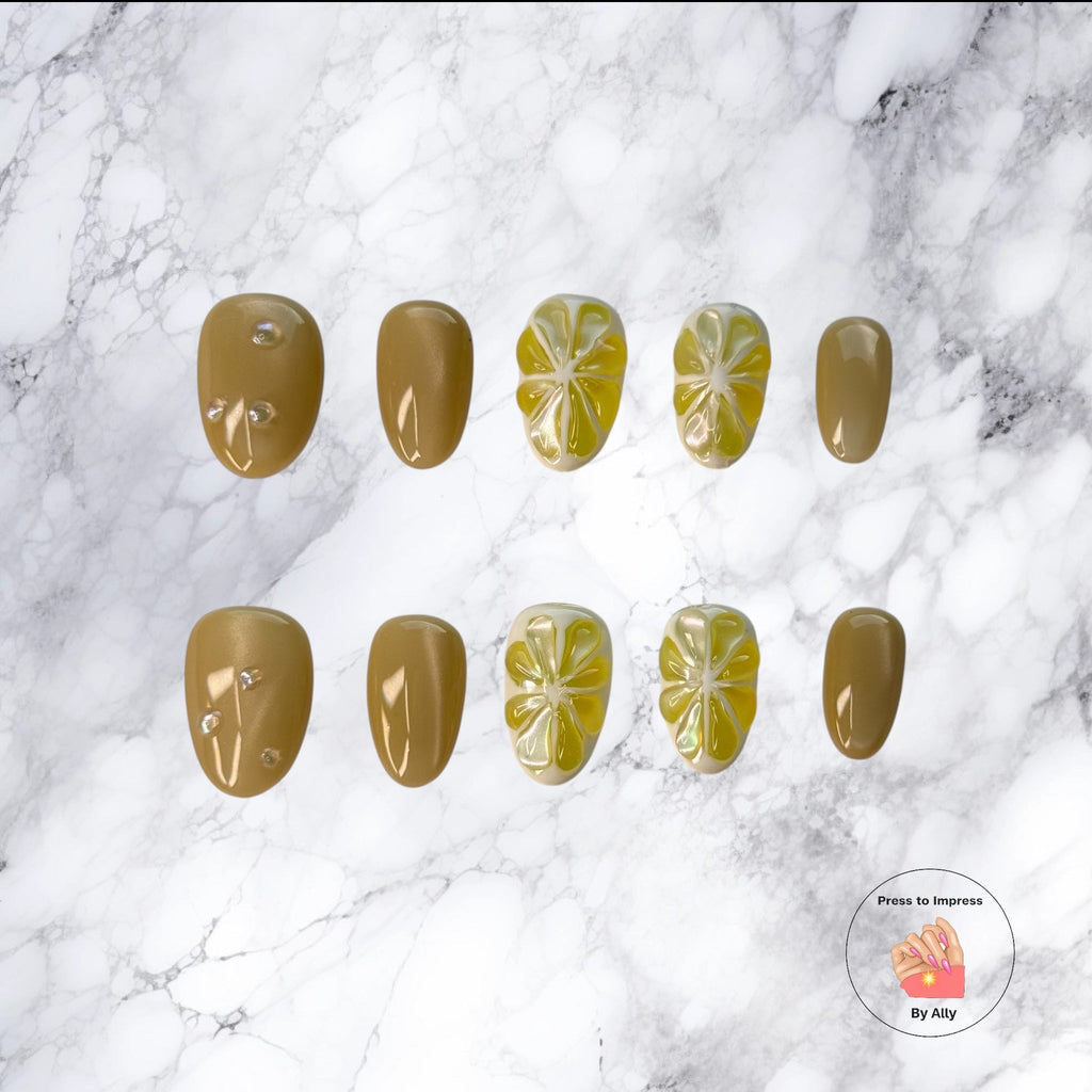 🍋 “Golden Citrus Sparkle” Press to impress