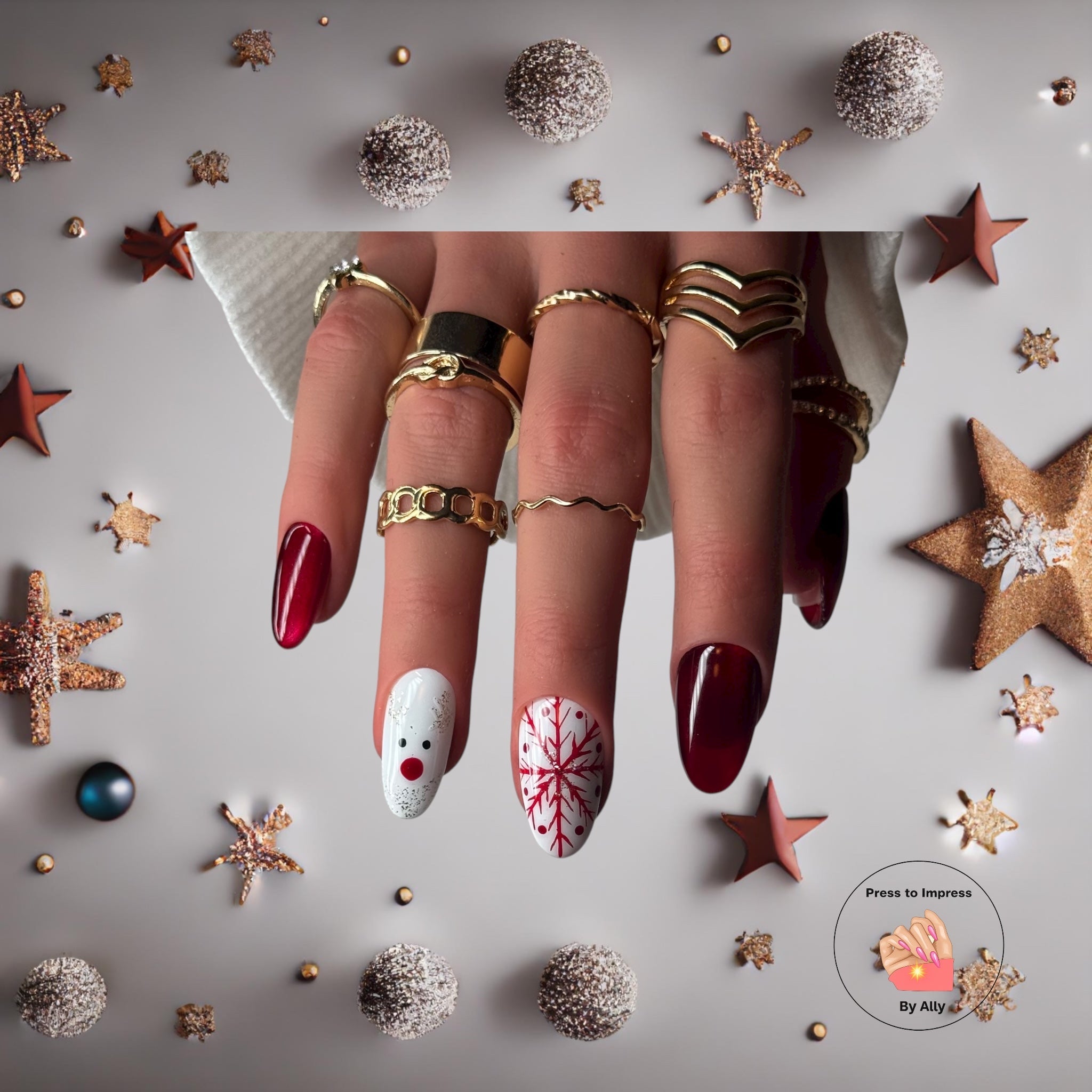 Ruby Reindeer Glow Press to Impress