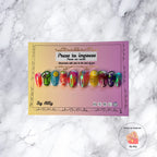 Summer edition luxury press-on nails in vibrant seasonal tones