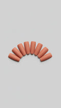 Matte Square Press-Ons with Terracotta Accent