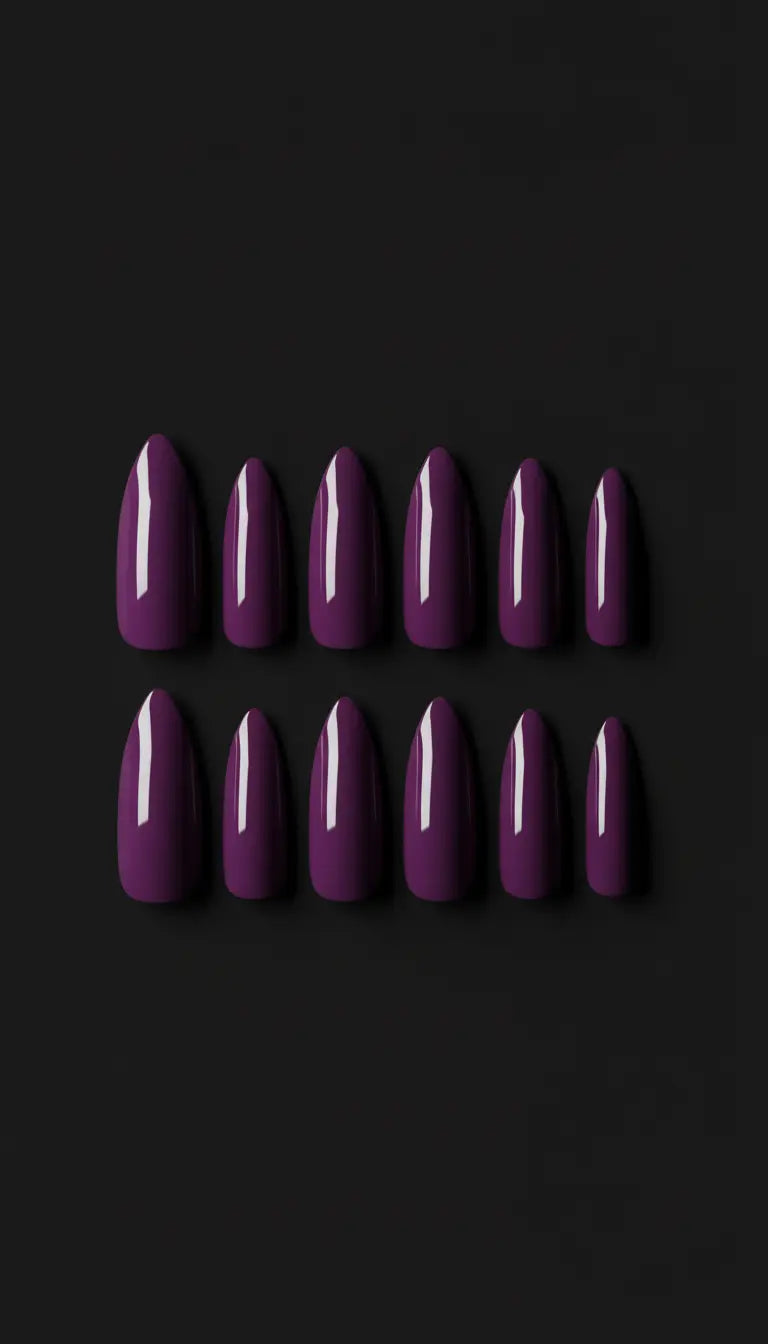 Violet Amethyst Almond Nails